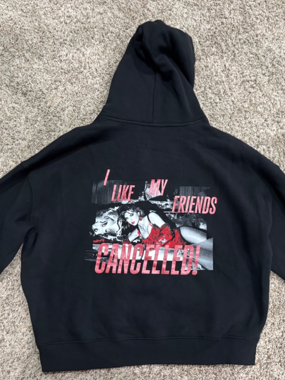 Taylor Swift "The Life of a Showgirl" "I Like My Friends Cancelled!" Hoodie Med - Picture 5 of 6